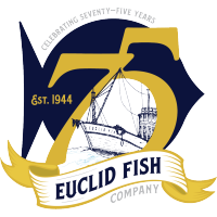 Commemorative 75 year anniversary Euclid Fish Company logo